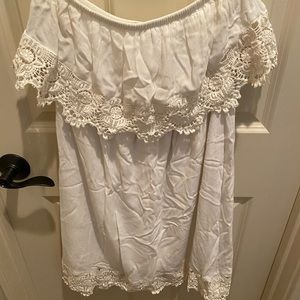 White Strapless Dress